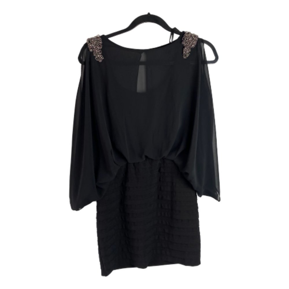 Cache | Size 2. Embellished Little Black Dress